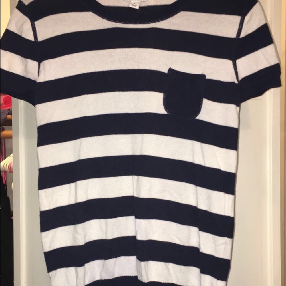 Blue and White Striped Cotton Shirt