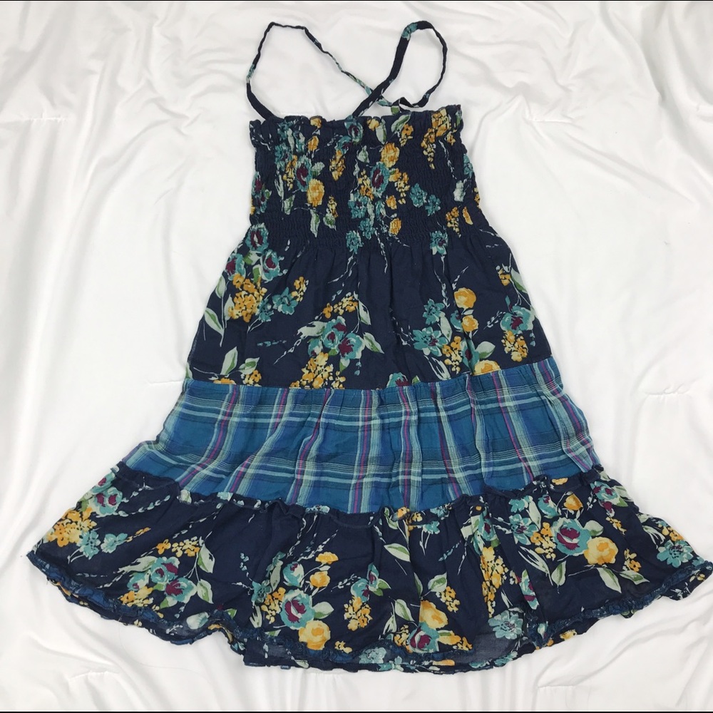 Floral/Plaid Sun Dress 🌸