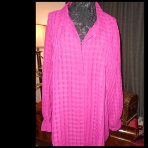 Liz Baker dressy blouse in hot pink 34W