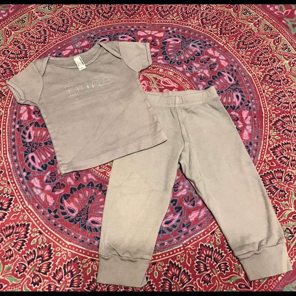 American Apparel 2 piece matching "Dude" set.