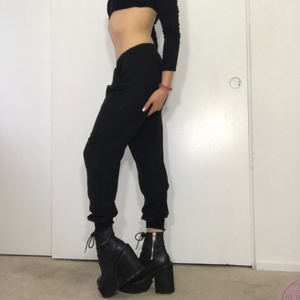 Theory black silky joggers