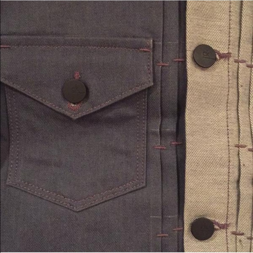 Calvin Klein Jeans | Raw Denim Trucker Jacket NWOT - Picture 4 of 5