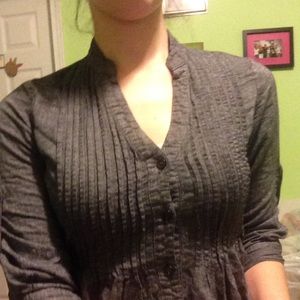 Gray Pleated shirt