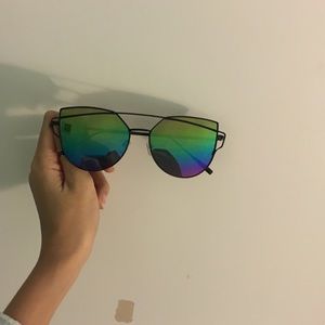 Rainbow Cross-Wired Sunglasses
