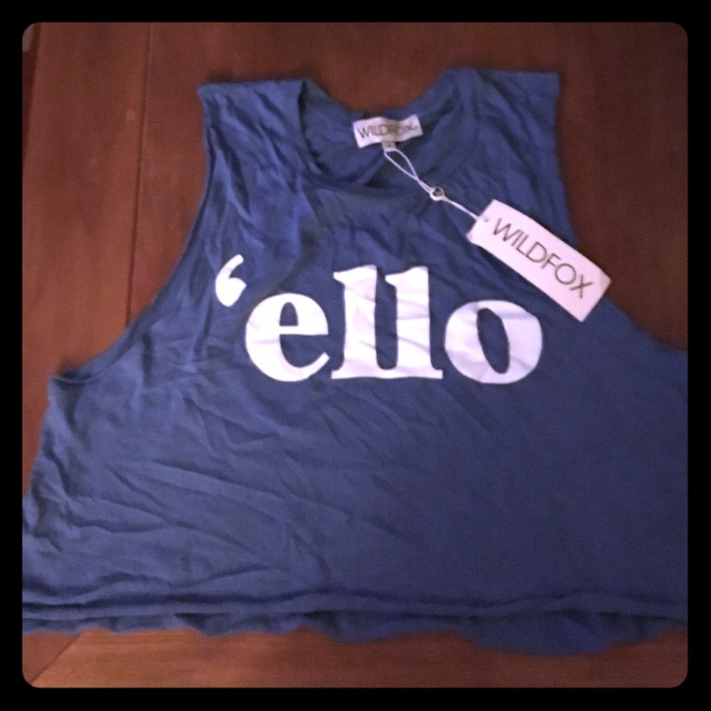 SALE! NWT Wildfox "'ello" tank