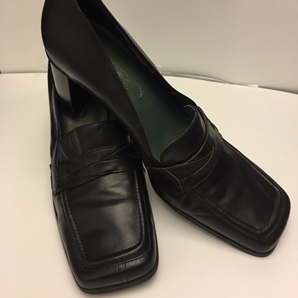 NINE WEST WOMEN PENNY HEEL BROWN SIZE 7.5