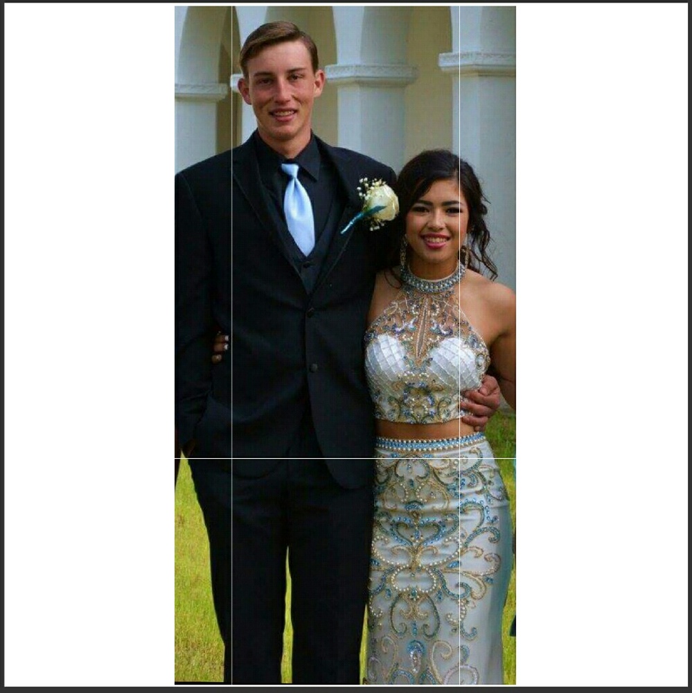 White beaded prom dress