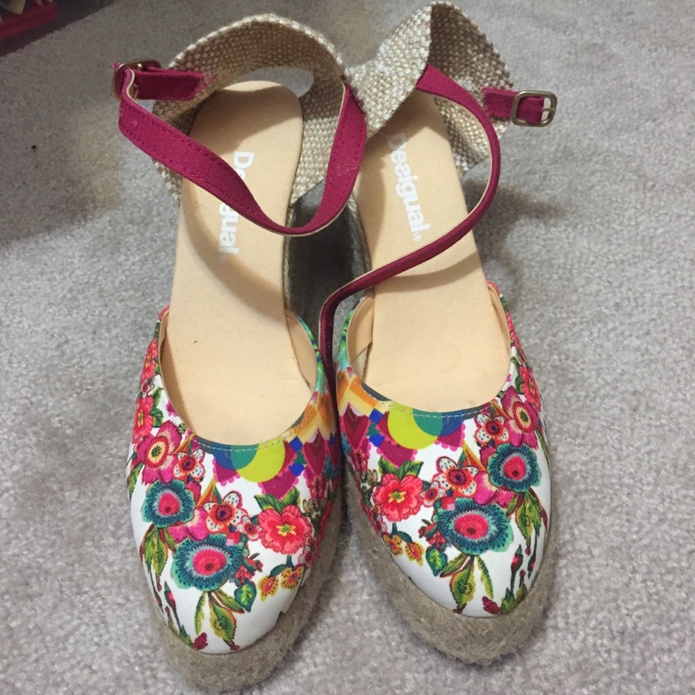 Desigual floral espadrilles size 39