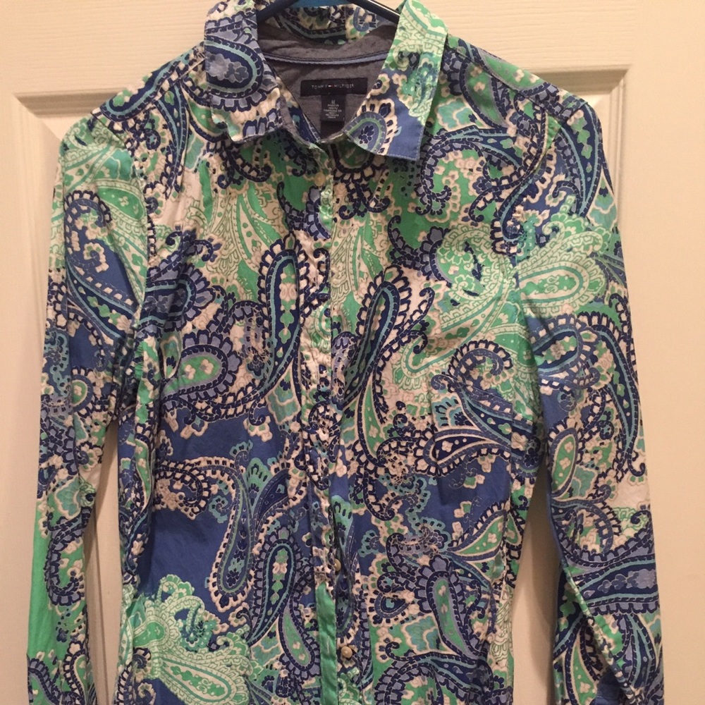 Tommy Hilfiger Paisley button down size M