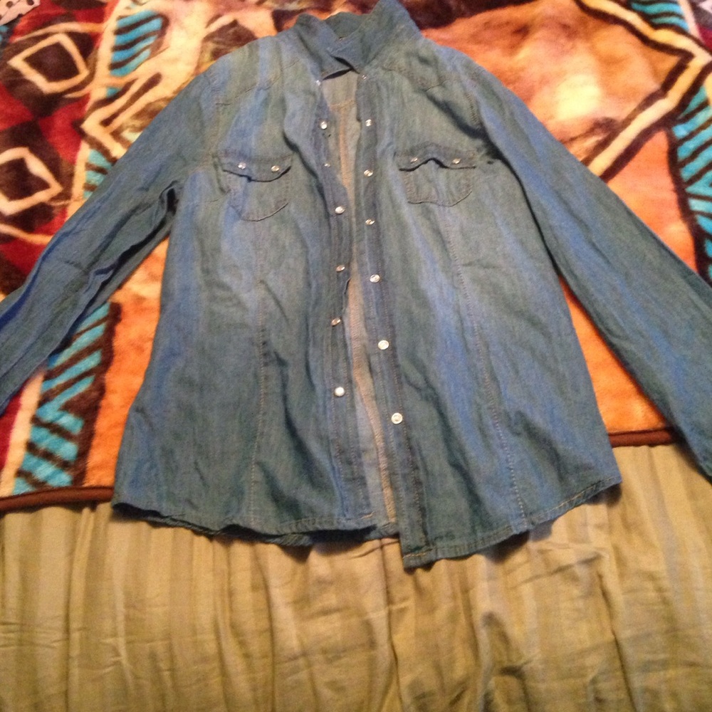Button up jean shirt