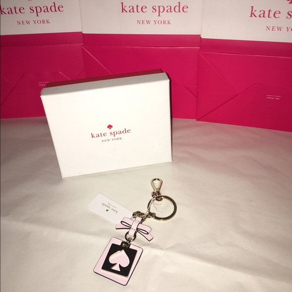 kate spade Accessories - KATE SPADE Open Spade/Bow PinkBlush Key Fob