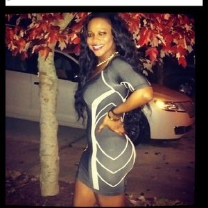 Black and white Bebe dress