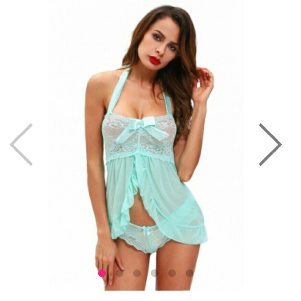 Sexy Halter Lace Babydoll