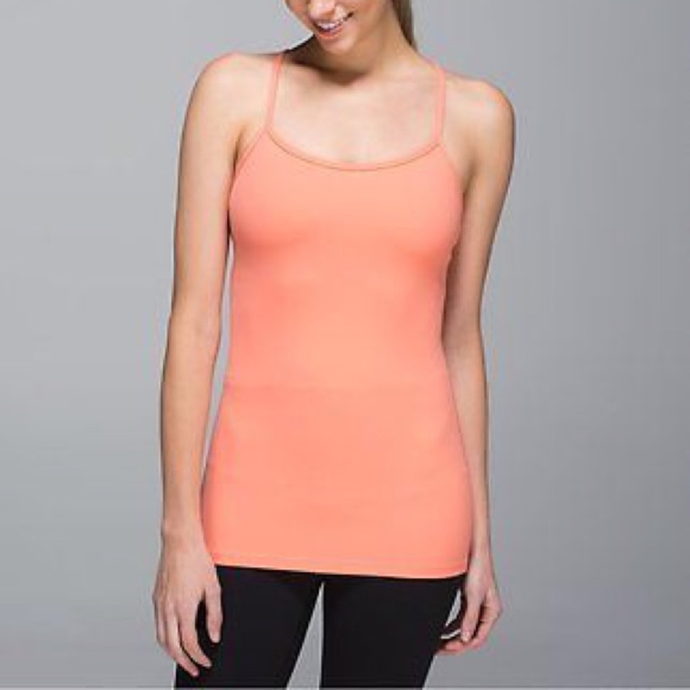 Coral Lululemon power y tank