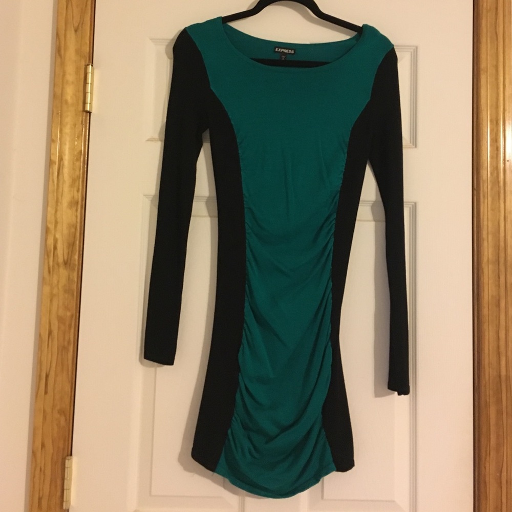 Color block sweater dress