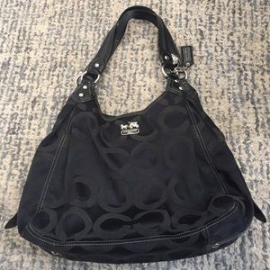 Coach  "authentic" black pocketbook shoulder bag.
