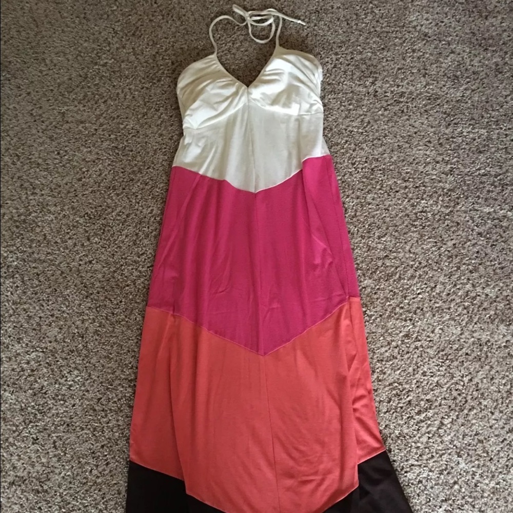 SIZE M MULTI COLOR MAXI DRESS