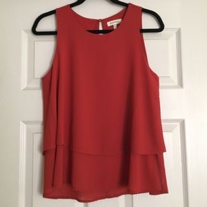 Boutique Orange Flare Tank Top