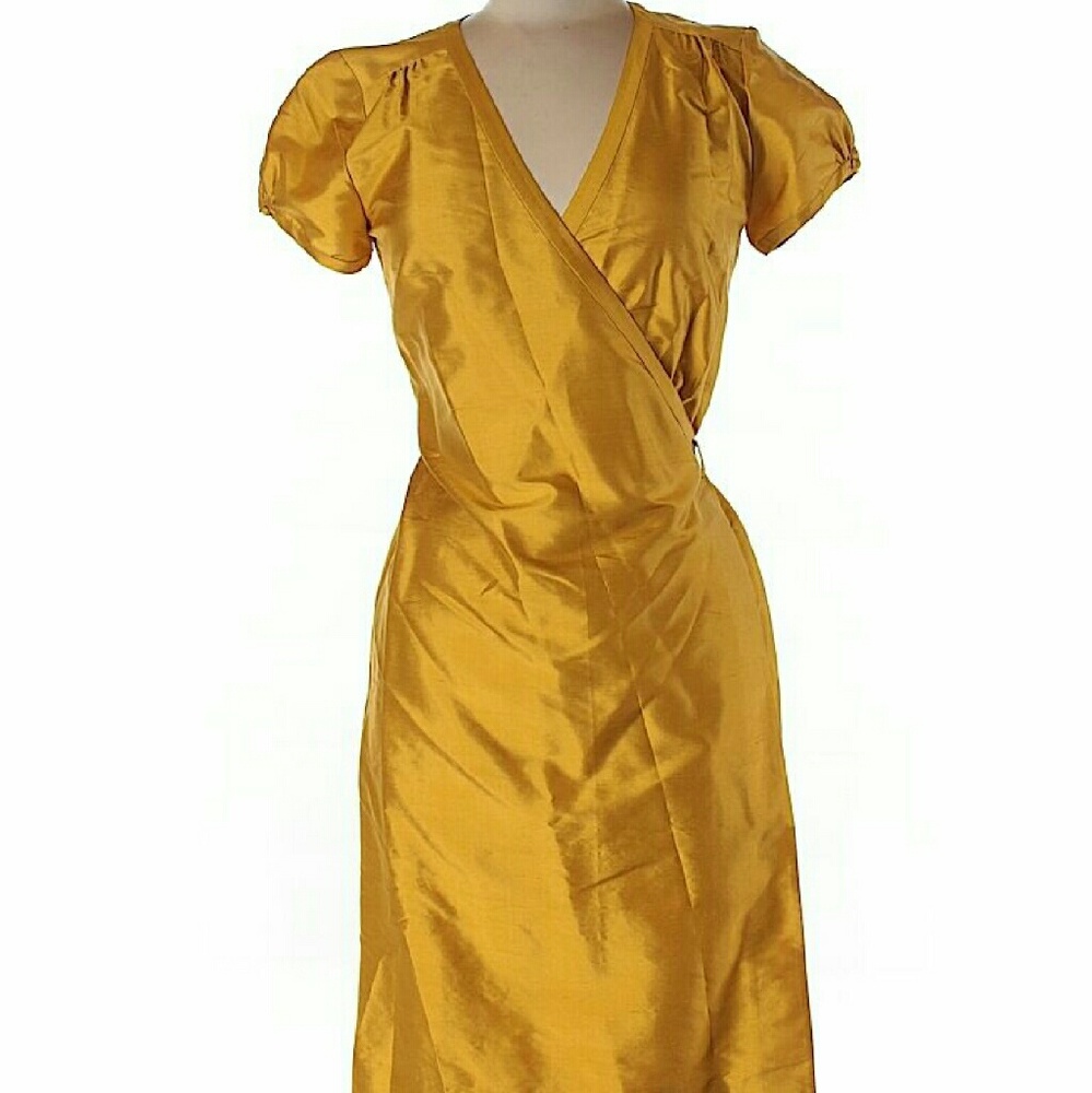 Jcrew Gold cap sleeve Shift party dress NWT!