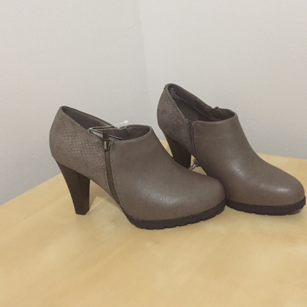 Side-Zip Chunky Heel Booties