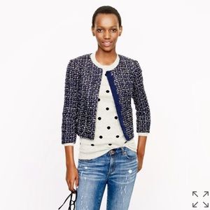 NWT- J Crew Midnight Tweed Jacket