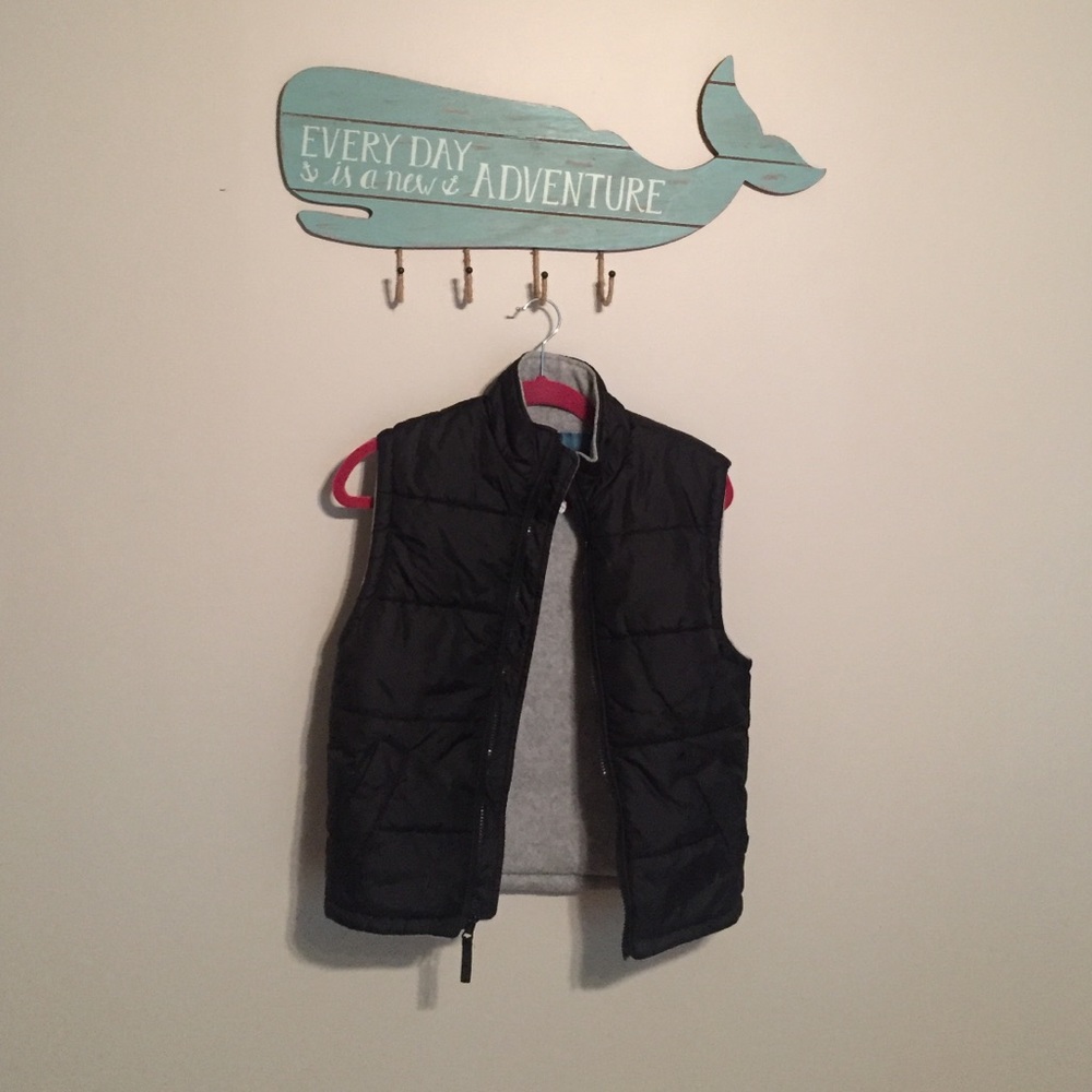 Black vest with fleece on the inside