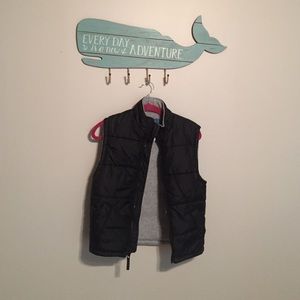 Black vest with fleece on the inside