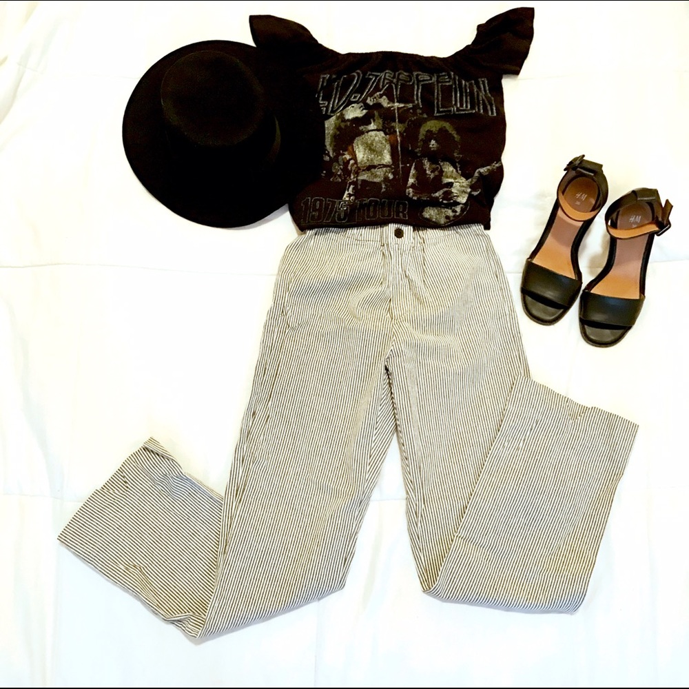 White Pinstripe Pants: Holding for theloveclub