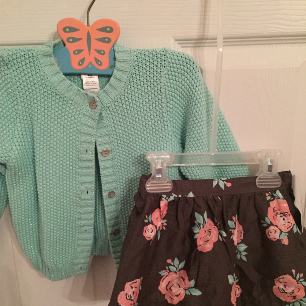 Little Girl's Carter's Sweater and Skirt Set
