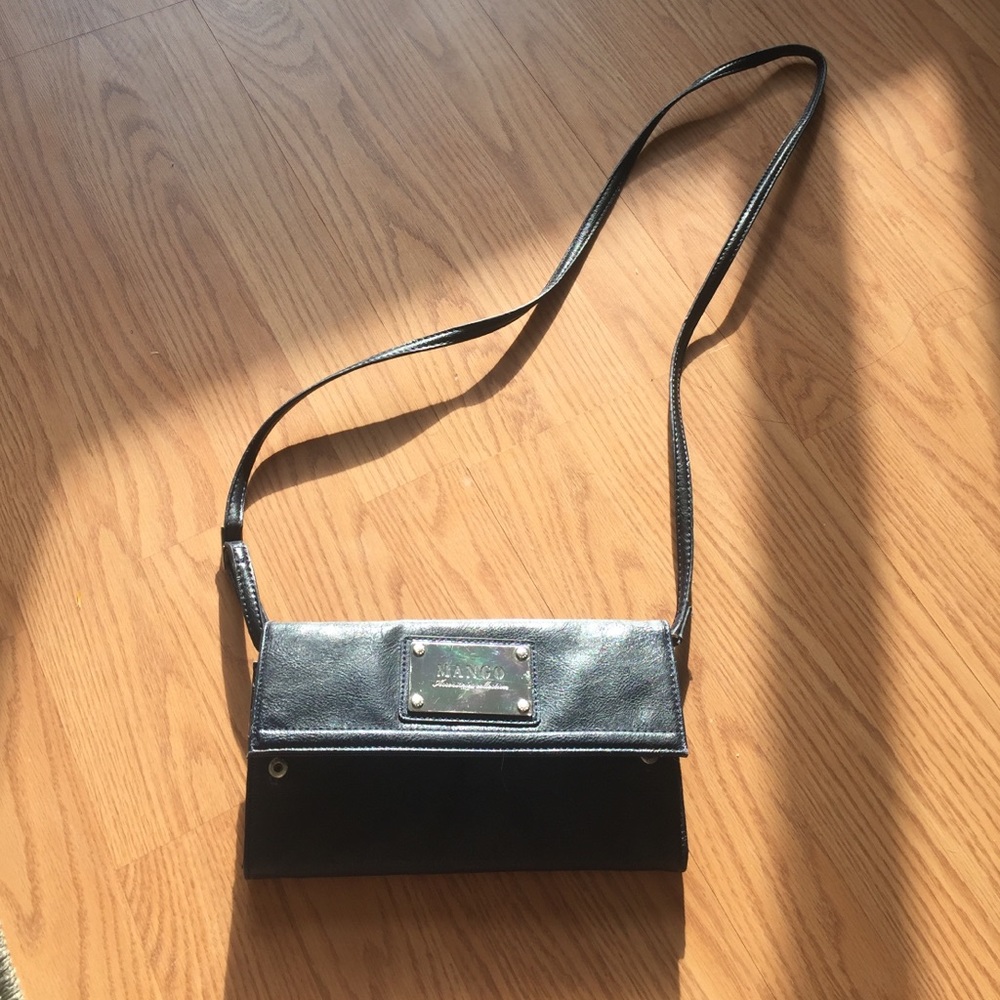 MANGO leather cross body bag