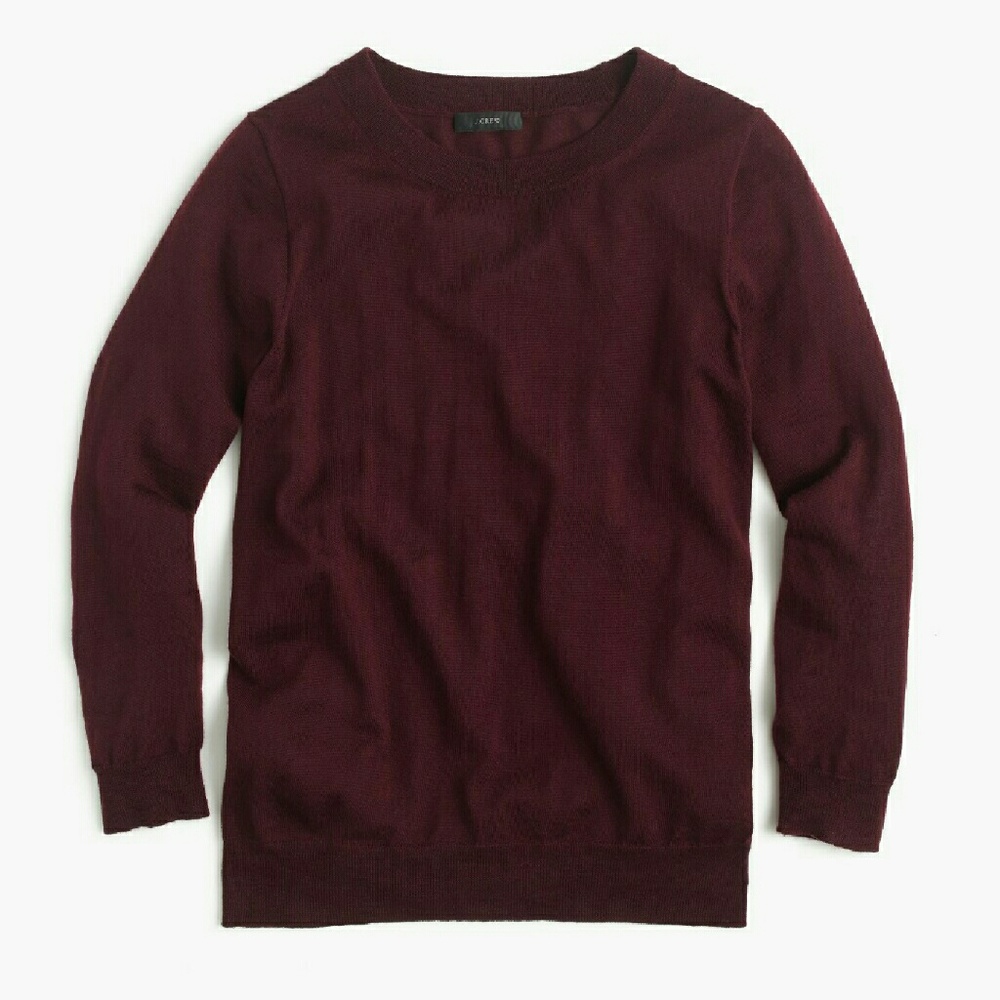 J. Crew Tippi Sweater in Vintage Cabernet