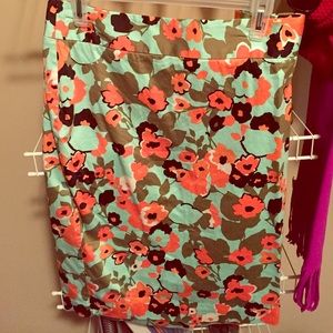 Floral pencil skirt