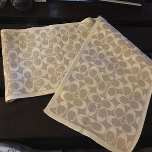 Gold and Cream Coach Scarf