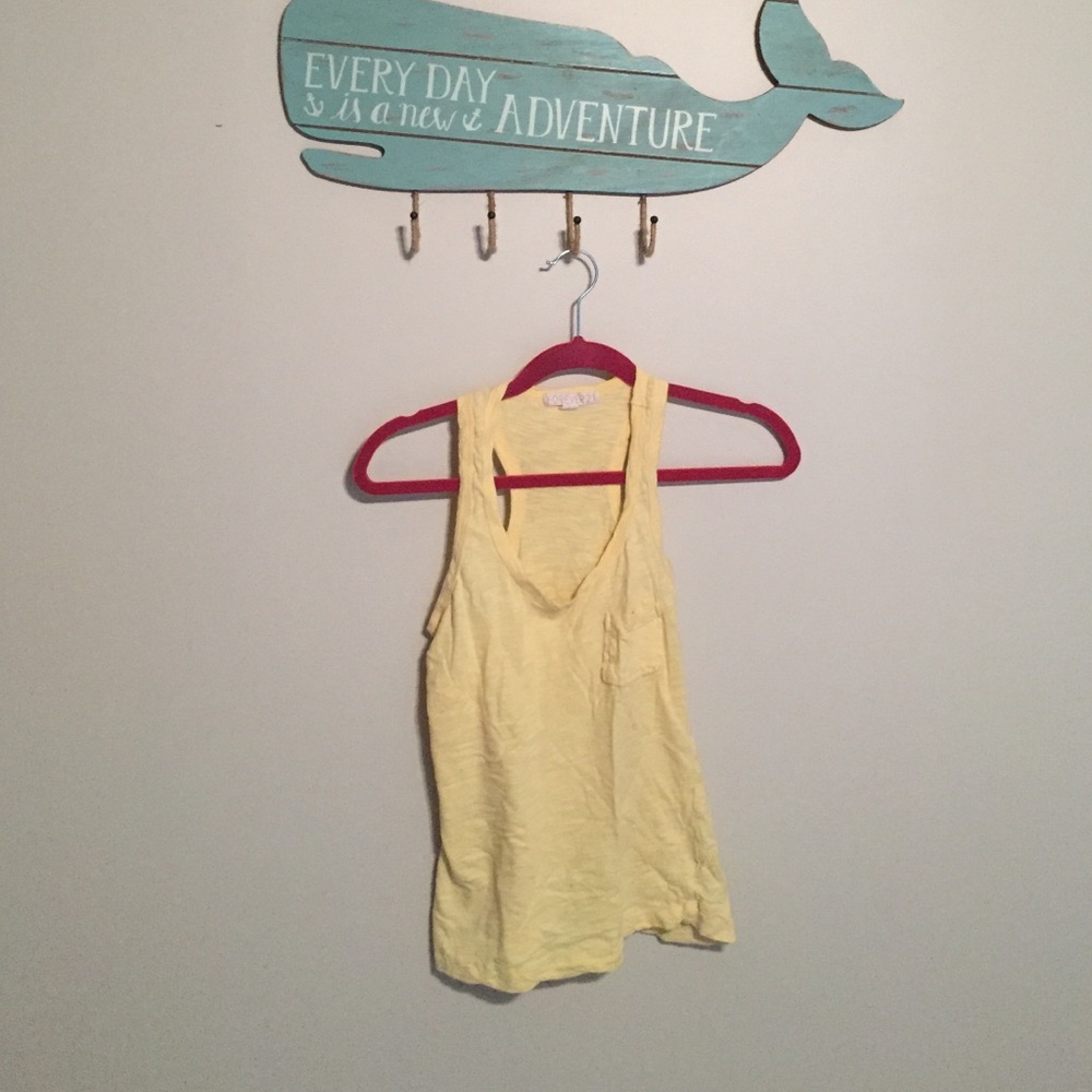 Yellow and black tank tops