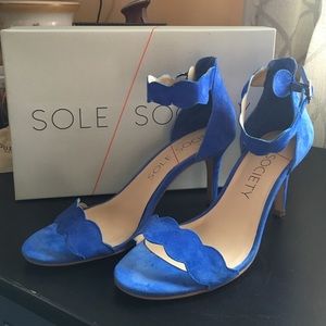Sole Society Royal Blue Suede So-Pia Heels