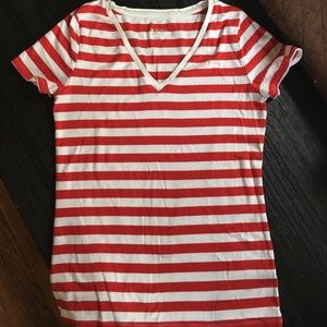 Red and white striped Merona Tee. Worn once.