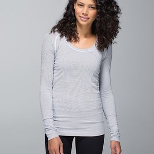Black and White Lululemon LS Shirt