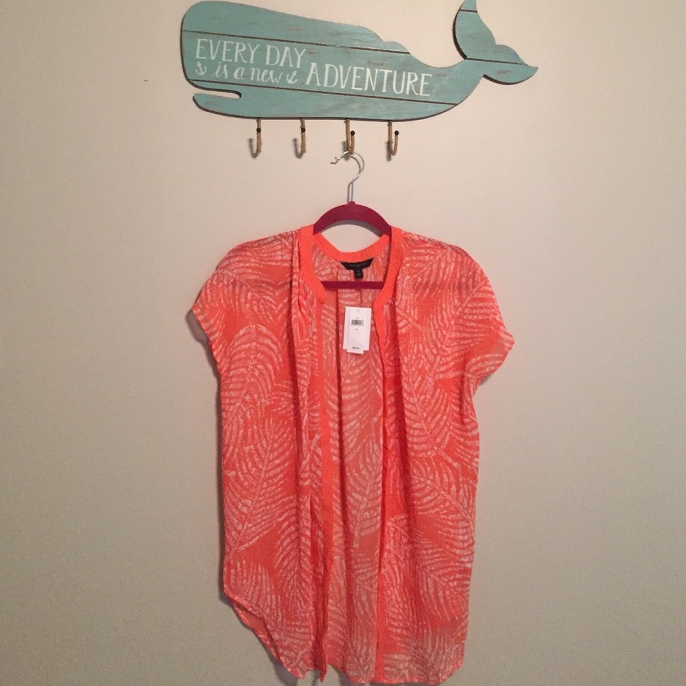 Banana Republic Orange tropical print top