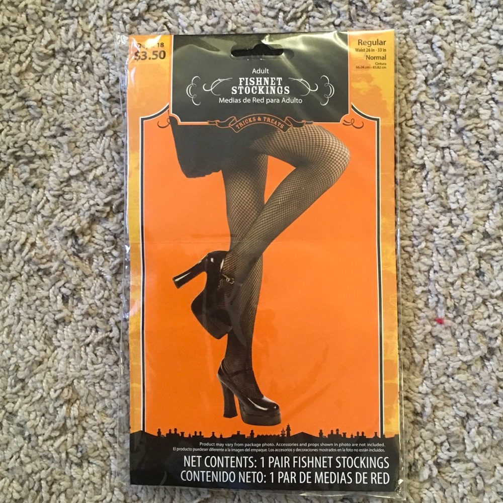 Black fishnet stockings