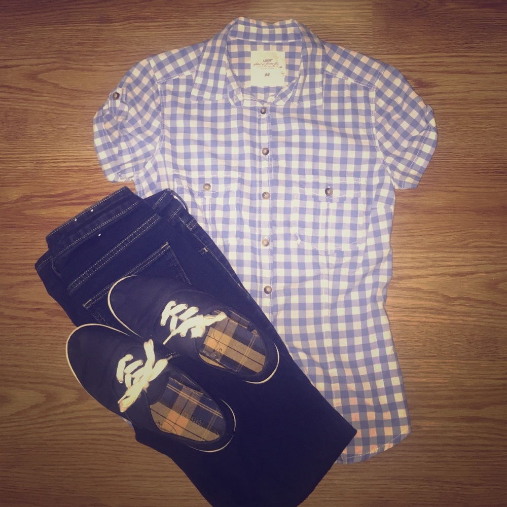 Checkered short sleeve shirt