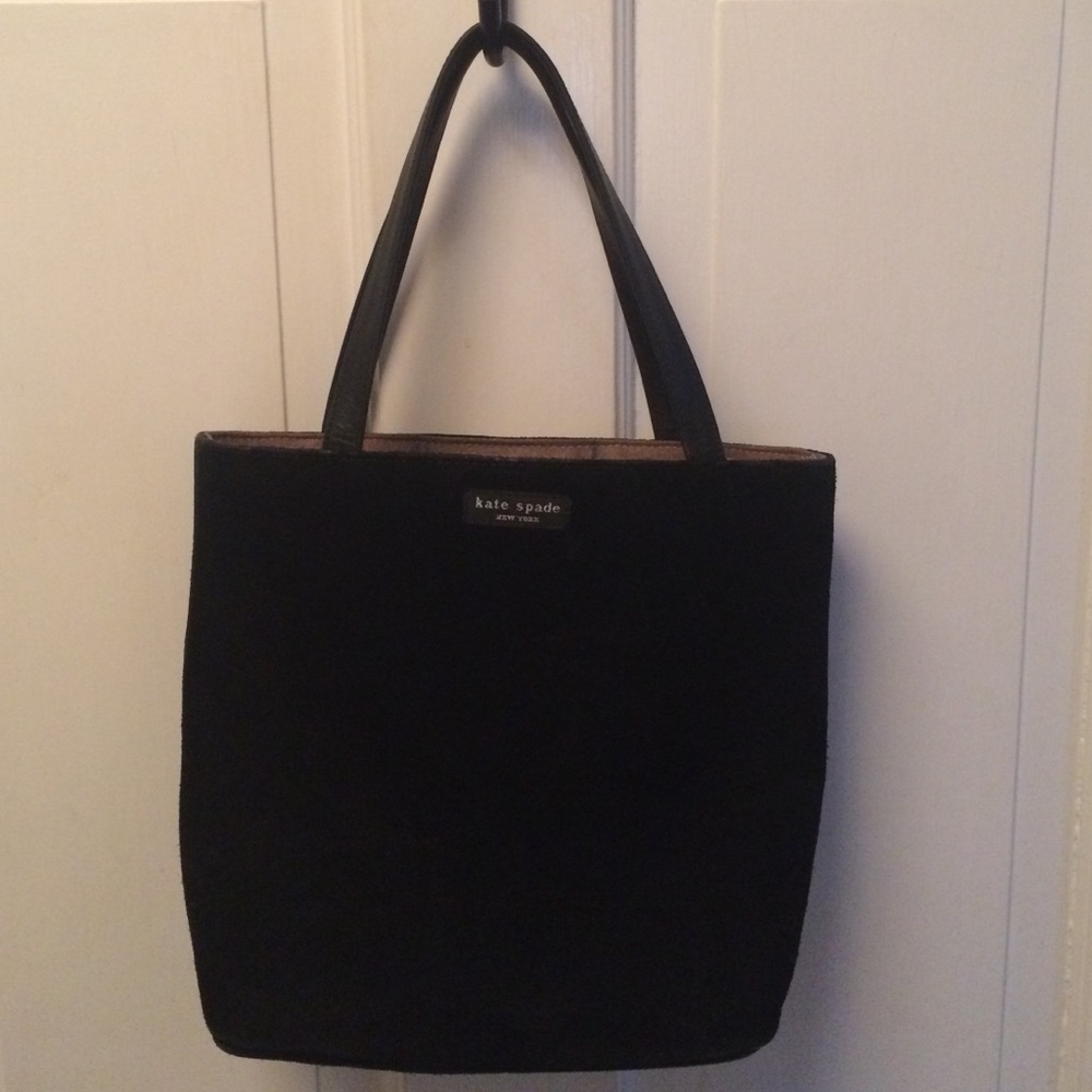 Black Suede Bucket Bag