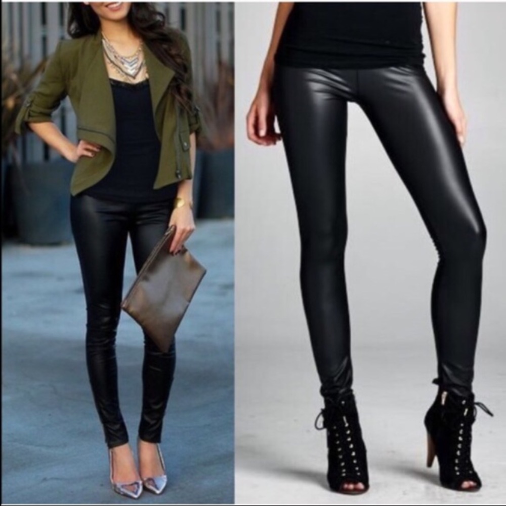 Deborah Slick Leggings faux leather