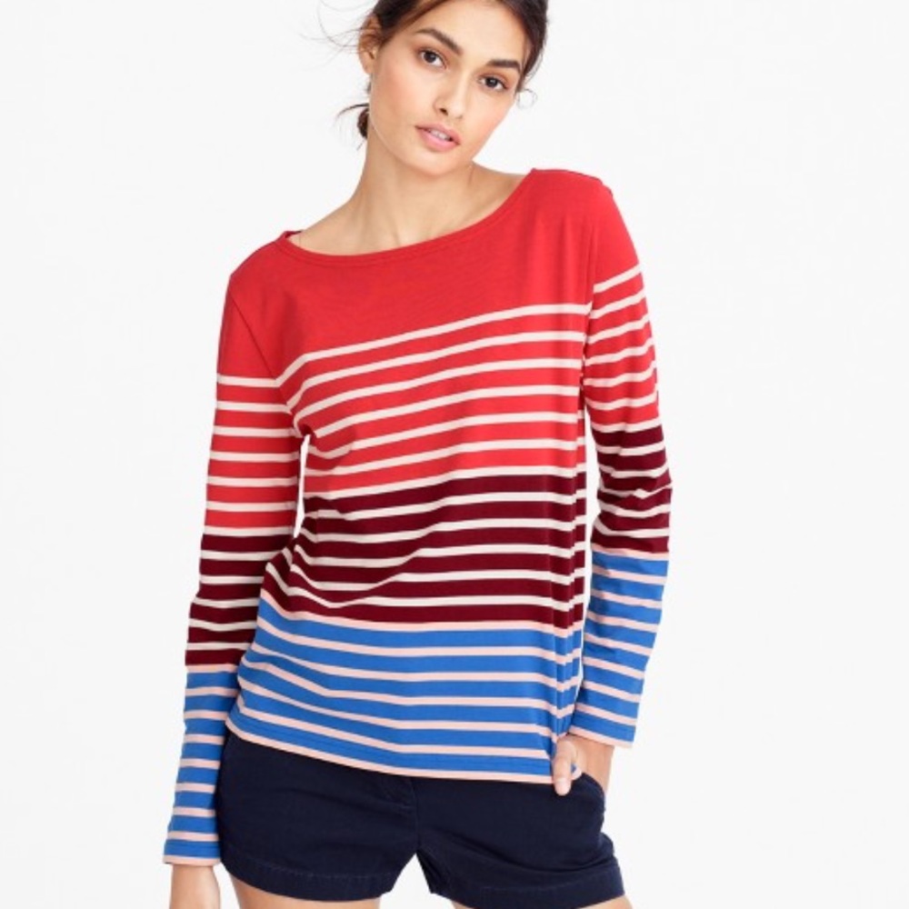NWT J. Crew Multistripe T-Shirt Size XS