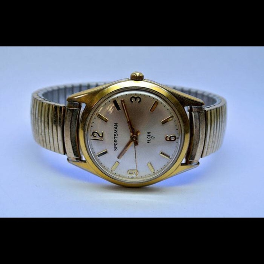 Vintage 1950s MENS ELGIN SPORTSMAN Wristwatch 17J