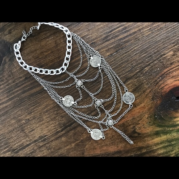 Silver coin anklet - Picture 2 of 3