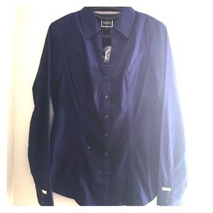 Express "The Essential Shirt" Navy Blue
