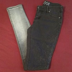 Delia's Olivia Jean in Black to Gray Fade w/ Dots