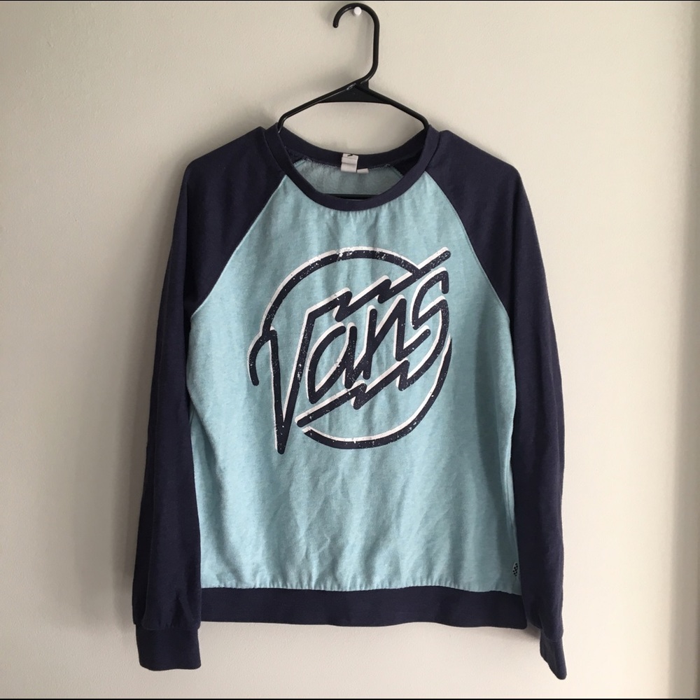 Vans sweater in aqua blue