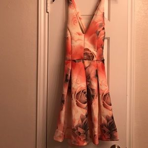 Pink floral dress