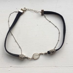 Double layer Moonstone Choker
